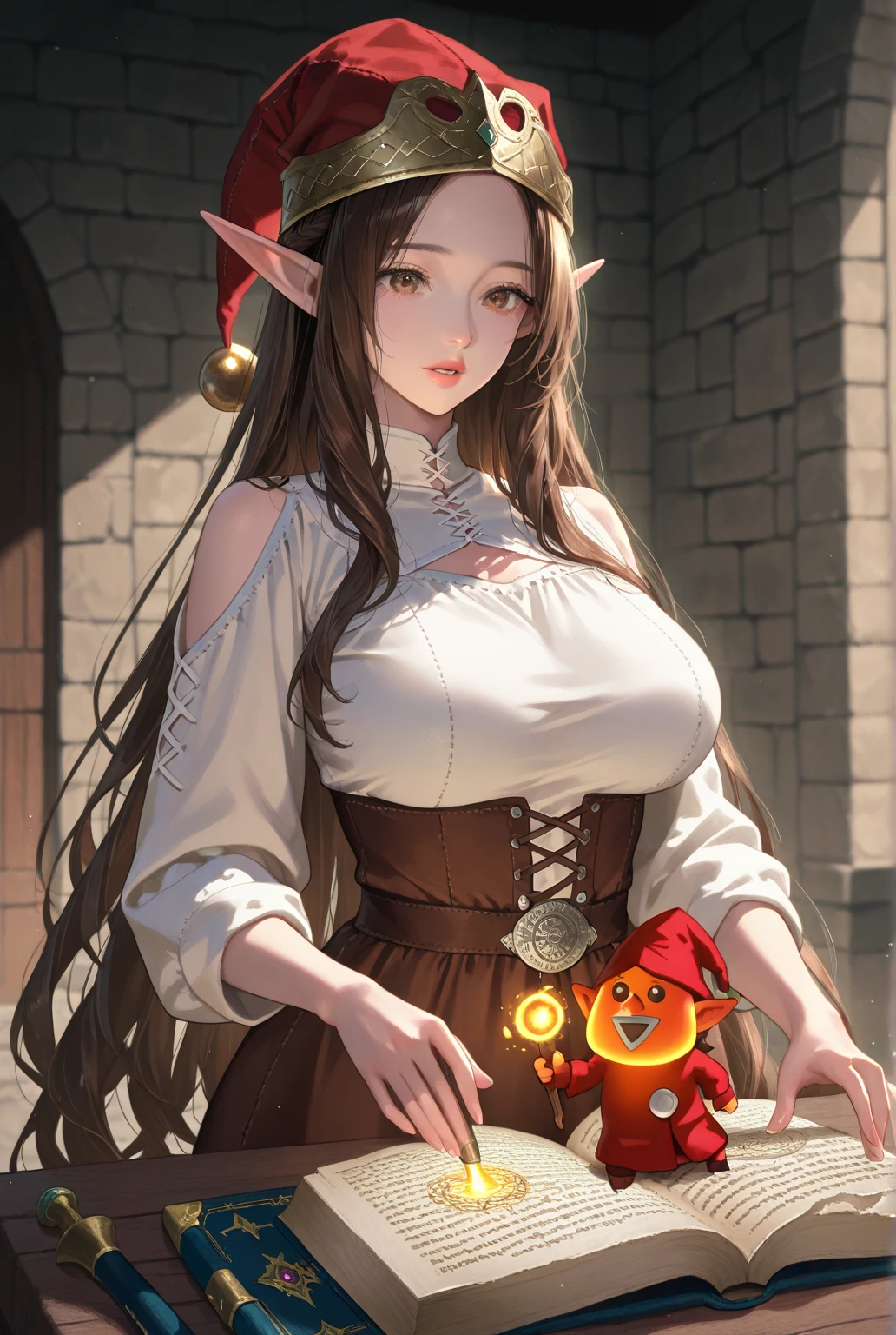 cute elf,(((little ,tiny little body,little))),(((16 years old))),((anime elf with extremely cute and beautiful orange hair)), (((elf))), (((elf ears))),
(((flat chest))),((((black hair:1.35,messy orange hair,long hair,huge braids,colored inner hair,ear breathing)))),(((orange_eyes:1.3))),intricate eyes,beautiful detailed eyes,symmetrical eyes,big eyes:1.5,(((lustrous skin:1.5,bright skin: 1.5,skin tanned,shiny skin,very shiny skin,shiny body,plastic glitter skin,exaggerated shiny skin,illuminated skin))),(detailed body,(detailed face)),
cute,slutty,erotic,daring,(((nsfw))),
zettai ryouiki,revealing clothing,show skin,(((Sexy orange coat, orange coat outfit, wearing a orange coat:1.3,orange winter coat))), ((orange mini-skirt,orange mini skirt with furry edge,visible thong straps)),(white gloves,orange clothes,semi-naked,with little orange clothing,((((furry edge clothing)))),(((intricate outfit,intricate clothes,embroidered outfit,ornate outfit))),
(dynamic pose:1.0),embarrassed,(centered,scale to fit dimensions,Rule of thirds),
((snowy pine forest at night)),with dark stormy clouds,winter,scenery:1.25,((snow forest background)),Christmas tree,
highres,sharp focus,(ultra detailed,extremely detailed),(photorealistic artwork:1.37),(extremely detailed CG unity 8k wallpaper),(((vibrant colors,vibrant theme))),(intricate),(masterpiece),(best quality),