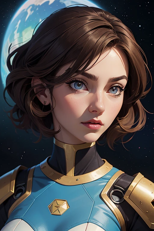 nijistyle,rfktr_technotrex,woman exploring planets, alien worlds, exotic locations, deep space,unkown terrors, galactic, nebulas,stars,fcPortrait