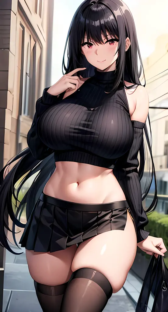 (18 year old woman,serious expression,long hair,beautiful body,enormous breasts,soft thighs,university clothing,black skirt,tight top highlighting enormous breasts,sexy hips),(best quality,8k,masterpiece:1.2),ultra-detailed,realistic,photorealistic,photo-realistic:1.37,HDR,UHD,studio lighting,ultra-fine painting,sharp focus,physically-based rendering,extreme detail description,professional,vivid colors,bokeh,portraiture