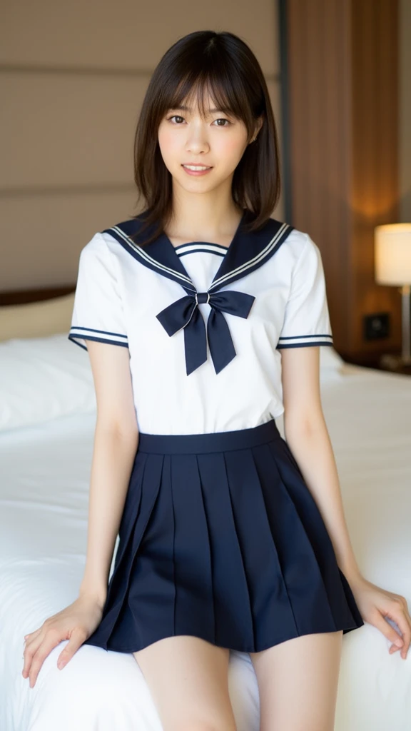 Masterpiece，Highest quality，Official Art，White background、Sitting on the ground、Highly detailed CG Unity 8k wallpapers, Best Quality, 8k, 12 Year Old Naked Girls, tits小さい, 、Raw photo, Absurd, Award-winning portraits, A shy smile, Solo, , , Delicate girl, Upper body, Digital SLR, Looking at the Viewer, Frank, Sophisticated, Thin arms, maid Cafe, (Detailed eyes and face:1.0), (Senile:1.1)、((NSFW:1.7、Real))、1 Girl, ((Schoolgirl uniform)), View your viewers, Young face、Satisfied expression, (( Spreading legs、With legs apart、Mainly crotch)),Show your chest、、tits、Small breasts、、((Genitals))、((((10 years old)))))、(((Genitals)))、(Pussy line)、((((Japanese elementary school students、She has a bun hairstyle、Japanese Junior Idols、I was in ecstasy.....、、I feel ecstasy、