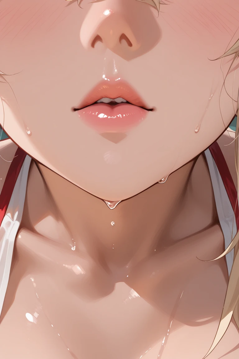 (((HHH))), a precious special eroticism porn scene, Express all her emphasized feelings through her facial expressions and posing,
ultra masterpiece, ultra high quality, spectacle scale, photorealistic:1.3, ultra high resolution, described in ultra fine detail down to the minutiae, sharp, clearly, textured, depth of field, professional composition and lighting, (close-up shot), from below,
sexy, sensuous, erotic, eros, horny, sexually aroused, craving:1.1, (panting), messy, loose, sticky slimy, (raw), shiny, glaring, rich in color,
high grade flashy courtesan, (looking up and (enraptured:1.1 rapt:1.1 (half-open)) bedroom eyes to downward camera view)),
wearing wrinkled (((bright colors (shiny satin) sexy pajamas dress))), skindentation, Wedgie, erect nipples, itching pussy,
beautiful sexy face, detailed mouth:1.1, detailed too shiny lips:1.1, large firm breasts, Delicious body, oily wet translucent skin, messy loose (updo) with side-swept bangs hair, gold simple necklace earrings,
((blush)), (((sweat))), a little particle sweat drops, (((steam))), ((sigh)), ((((drooling)))), (((((ecstasy))))), ((((orgasm)))), (((ahegao))), ((((cum on body)))),
((blissful:1.5 ecstatic expression:1.1)), oral vagina, Drooling slimy tongue, Give me her special H service that captivates boys, ecstatic attentive escort service energetically, late night when sexual desire increases, Her sexual energy has increased, Anyway she is a very intense pervert,