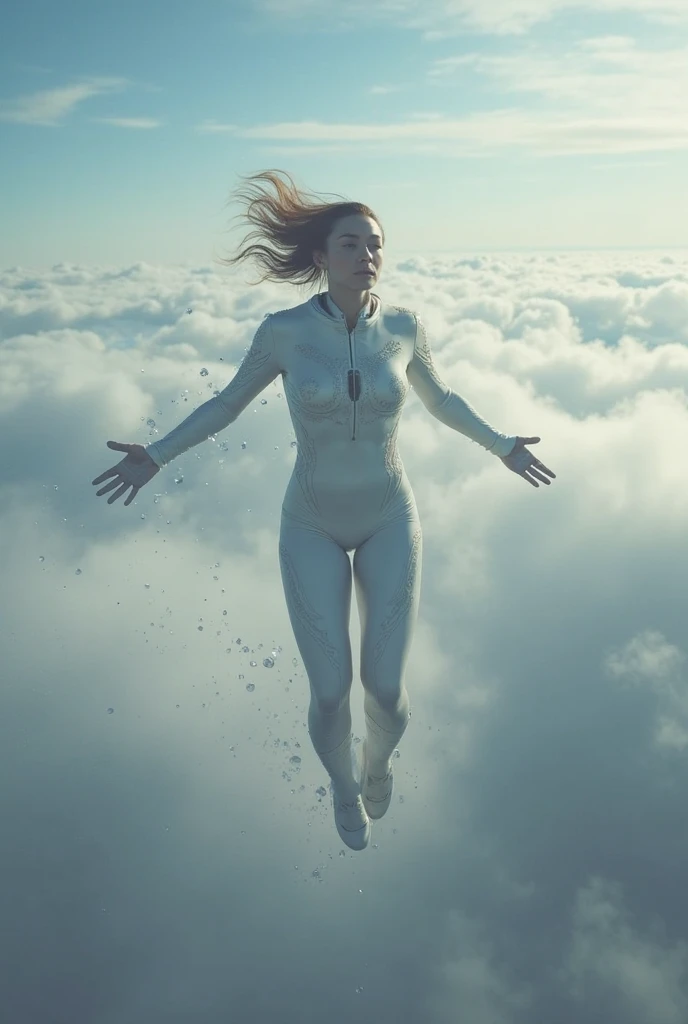 Top-quality,Masterpiece,Best quality,Very aesthetic,Absurdres,Ultra detailed,High resolution,8k,Super fine illustration,Detailed lighting,Detile background,Cowboy shot,Dutch angle,Denoise,
Cinematic,Dynamic angle,Full body,
Impasto,Prism style,Broken world,Broken glass effect,Broken glass background,
1girl,Solo,(15 years old:1.3),
(Hood up:1.2),(Black raincoat:1.5),(Big hood:1.3),(White shirt:1.2),(Jeans:1.3),(Black sneakers:1.3),
(Gray eyes),(Glass eyes:1.3),(Gauze on face:1.3),
(Gray hair:1.3),(Long hair),(Long braided pigtail),(Sideburns),(Long sideburns:1.5),(Hair over one eye:1.3),
(Flat chests),(Beautiful ass),Thick thighs,Wide hips,Skinny waist,Curvy,
Half opened eyes,Expressionless,Looking at viewer,
(Glass),Wearing Glass,Futuristic City,Light blue theme,Backlight,Warm tones,Tranquil