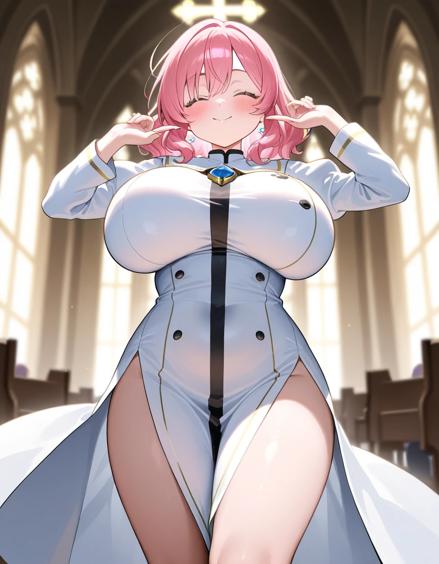une femme, 25 ans, in a medieval castle, ,debout, armure d'or, sexy