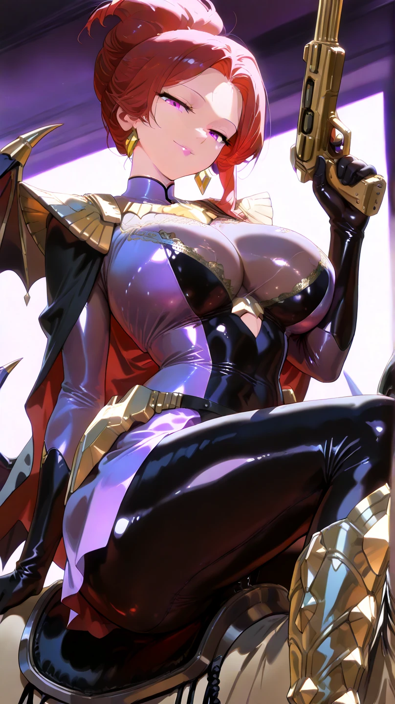 Smooth and Flawless Skin, Expressive and Captivating Eyes, Well-Defined Facial Features, Radiant and Healthy Glow, Perfectly Proportioned Face, Graceful and Symmetrical Features, Fine Details and Realistic Texture, cute face, absurdres, vivid color, beautiful portrait of cute anime girls, anime best girl, anime screencap, anime style,　finely detailed, insanely detailed, exquisite, fantastic, amazing quality, top quality, professional quality, high quality, finely quality, official art, production art, super detailed skin, clear eyes, light eyes, light image, gleaming skin, oil skin, shiny skin, accurate face parts, cinematic, extremely detailed beautiful face and eyes, fair skin, 16k, 32k, 16k portrait, 32k portrait, masterpiece, Highest quality, ultra Detailed beautiful face and eyes, Detailed eyes, High resolution, beautiful, super fine illustration, extremely detailed unity cg 8k wallpaper, fearless face, perfect eyes, deep detailed eyes, perfect face, low ponytail, pink hair, hair ornament, pink eyes, leotard, zipper, white showgirl skirt, bare shoulder, thighighs, thigh high boots, bare thighs, cleavage, cleavage cutout, adult face, elbow gloves, jewelry, garter belt, garter straps, collarbone tattoo, chest tattoo, 