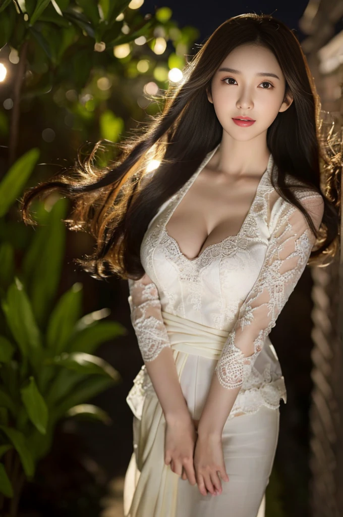 8k, best quality, Medium close-up, (white floral lace short dress)、(luxury with ornament dress ),(top-quality,​masterpiece:1.3,超A high resolution,),(ultra-detailliert,Caustics),(Photorealsitic:1.4,RAW shooting,)Ultra-realistic capture,A highly detailed,high-definition16Kfor human skin, Cute and lovely Malay girl, realistic, ultra detail, photo realistic, Increase quality, 
 standing in a garden with a necklace, garden, (large breast), (cleavage ), lying down,  mouth,dark-haired, long hair, (depth of fields、chromatic abberation、Wide range of lighting、Natural Shading、)、(Exterior light at night:1.4)、(Hair swaying in the wind:1.2).,showing pussy, bare legs, bare pussy, legs spread, sexy, nsfw