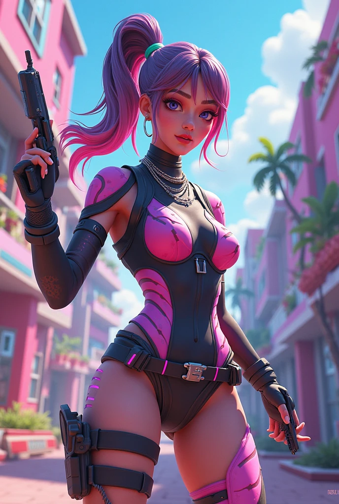 Create me an image of a sexy Fortnite skin