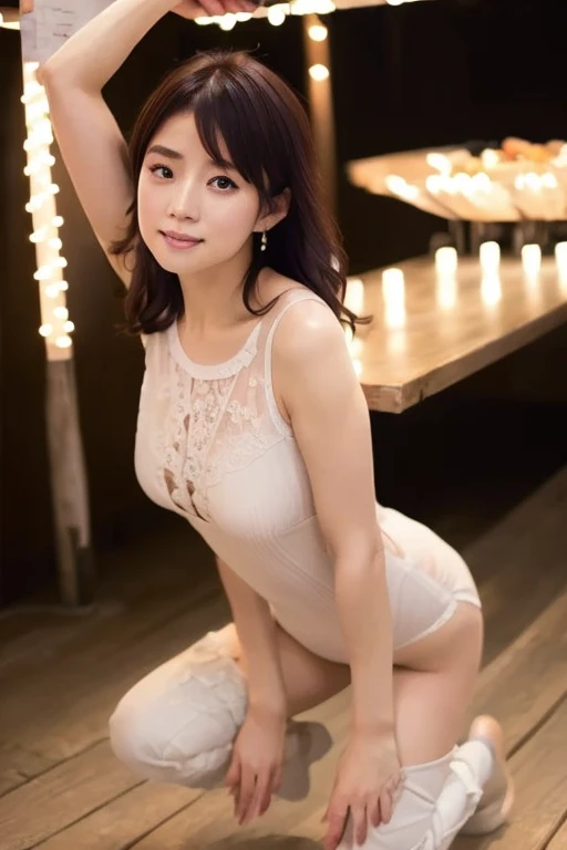 (Highly detailed 8k wallpaper), (1girl), sharp focus, detailed, dramatic, delicate and beautiful young girl, lighting at face, (slim face, Slim Waist, Slim legs), (perky uplifted breasts:1.5), cleavage, (blunt bangs), long hair cascading behind her ears, (one hand behind head:1.8), (wearing brown transparent night dress and small transparent panty:1.5), (camel toe), (pussy), Half Butterfly Earrings, silver necklace with jewelry, (smile1.0.2), (sexy pose:1.2), blush, graphics beautiful, in high-rise building, Modern office with a city skyline view, Full Glass Wide Window, (sitting sofa:1.5),(sofa by window), 3/4 body ,from below angle, (dynamic shot),