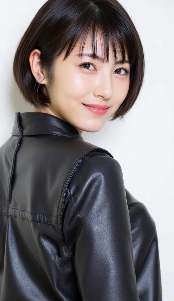 Highest quality、masterpiece:1.2、(Realistic、Photorealistic:1.37)、One Girl、cute、Cityscape、night、rain、Wetty、Professional Lighting、Photon Mapping、Radio City、Physically Based Rendering、Gradient brunette hair、Short Curly Hair、Handsome、White ball set、Excellent image quality、High resolution、1080P、(Clear Face)、(Detailed face description)、(Detailed hand description)、(Masseter muscle area)、(Exquisite CGI)、 Extreme light and shadow、My hair is messy、masterpiece、Rich details、(Exquisite facial features)、(Best image quality)、(masterpiece)、(Eye on the details)、I look forward to seeing you、Delicate clavicle、Leather Belt、((Leather Dresses))、