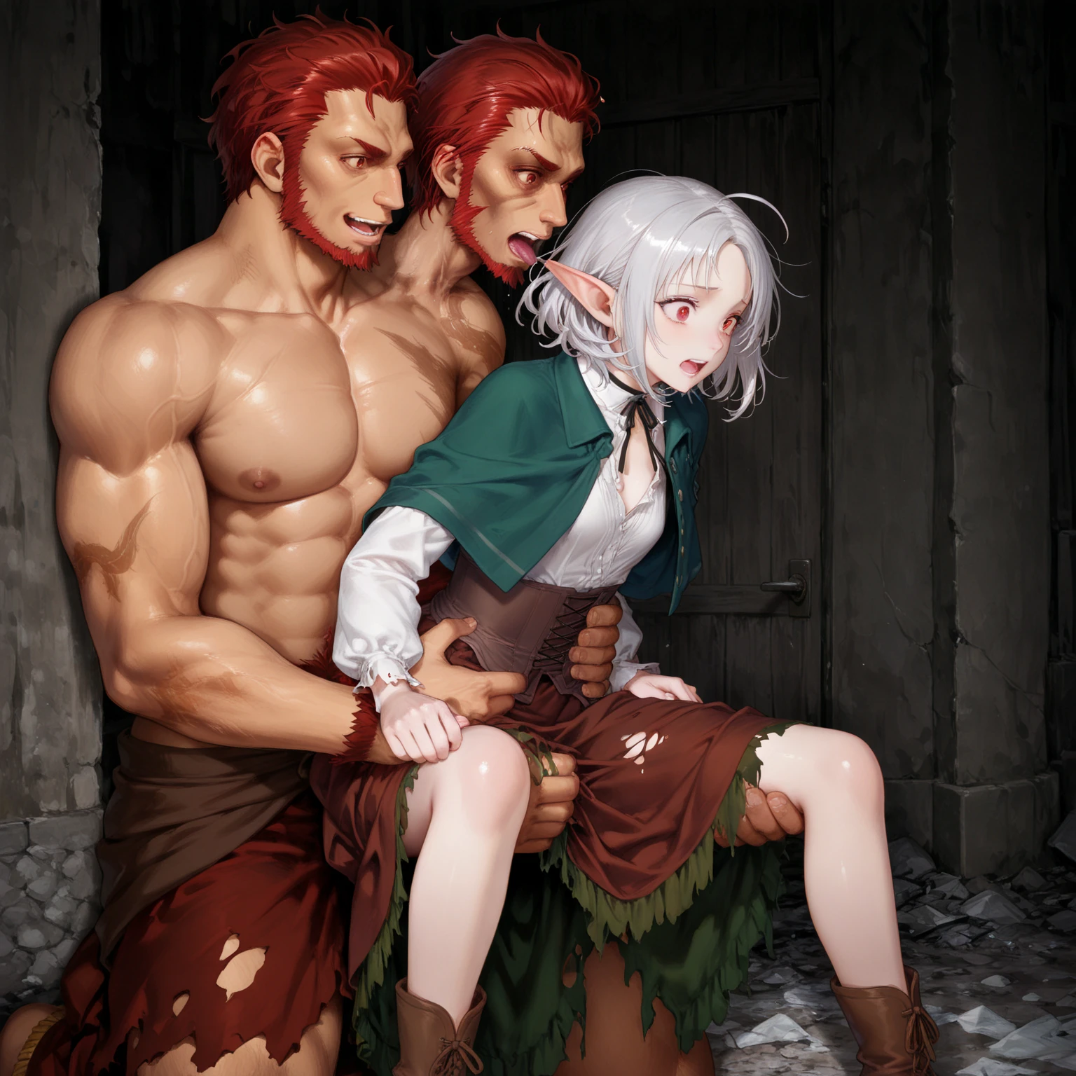Anime. 1Girl. Cutie. Slave. Dirty tunic. Torn tunic. Slave collar. Shackles. Barefoot. Cold. Runny nose. Nasal mucus. Snot flows from the nose. Sneeze. Sneezing. Strong, desperate desire to sneeze. She sneezed. Snot flowed from the nose when sneezing. Handkerchief. Cover your nose with your hand. Blows his nose. Urinary incontinence. Urination. Urine. Strong urge to pee. She pees on the floor. She peed herself. Diarrhea. Defecation. Poop. Strong desire to poop. She pooped in her panties. She shit herself. Standing. Slave market. Sneezing fetish. Omorashi. Scat. Full height. Whole body. A high resolution. Ultra resolution.