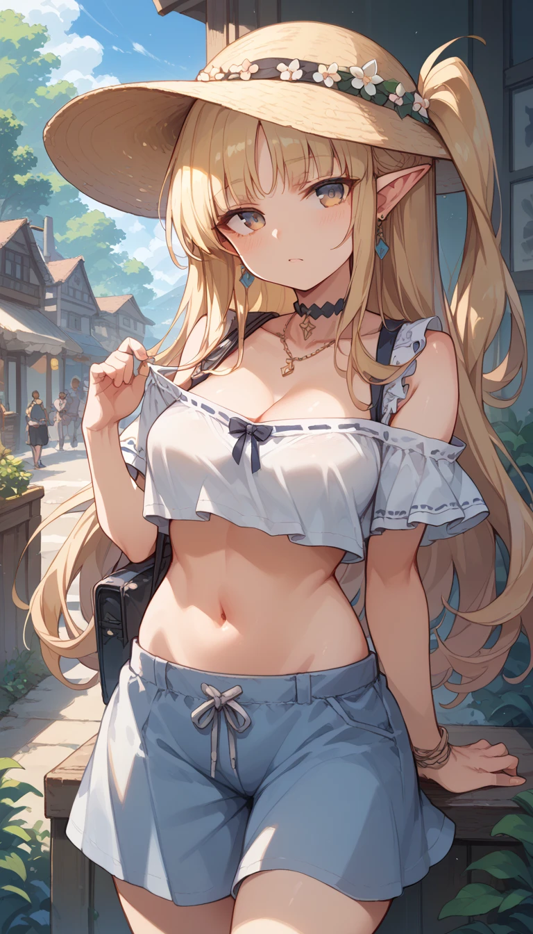 (masterpiece:1.2), (Military uniform magazine cover:1.4),best quality,PIXIV,Sweet girl , sexy posture,1girl, (perky chest:1.2), rolling upskirt by wind:1.6, (with sparkling eyes and a contagious smile),open mouth, (pointed chest:1.2),fishnets, black hair, boots, long hair, black nails, skirt, shirt, black footwear, bag, black skirt, jewelry, jacket, thigh strap, bangs, necktie, earrings, nail polish, multicolored hair, looking at viewer, full body, bottle, own hands together, belt, jacket on shoulders, food, cats on head, ring, choker, english text, collared shirt, blue eyes, hat, lace-up boots ,masterpiece、highest quality、Very detailed、An illustration、Beautiful fine details、One Girl、cute、Detailed landscape、Training Room Background:1.4、Platinum Blonde Hair、Braided Ponytail、Red camisole、((c cup breasts, Tank top showing underboob:1.4))