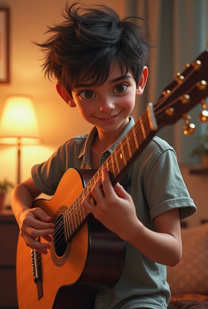 Patrick, playing, home, best quality, masterpiece, very aesthetic, perfect composition, intricate details, ultra-detailed