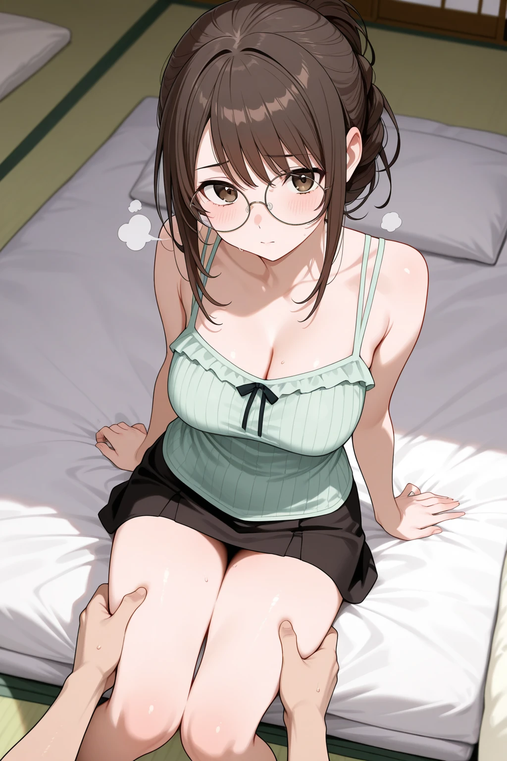 Wearing sexy pajamas, graceful, Coquettish, Study Room, sofa, Random fascinating movements, To the camera, Imaginative, First Love