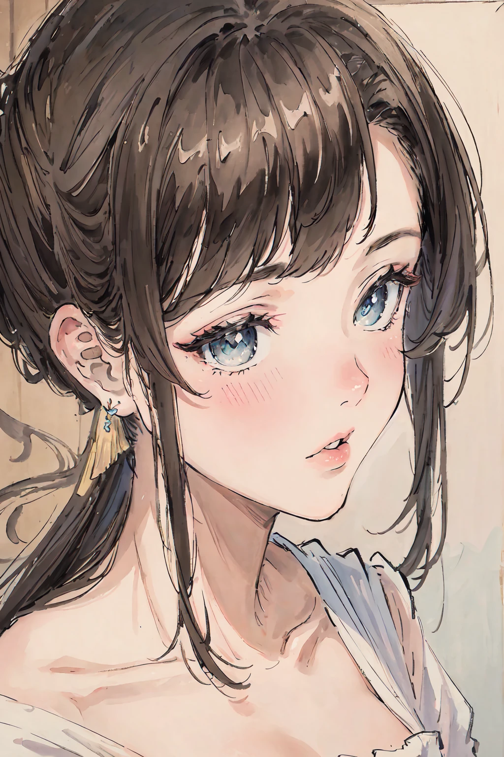 (((masterpiece, best quality, ultra highres, 1 girl, solo, no background))), super detailed skin and face and eyes and finger, beautiful japanese woman, small breasts:1.5, skinny, light brown hair, white background, very short hair, (an illustration of girl), Knee shot, Generate with illustrations, Various expressions, Various poses, Various Costumes, Please draw the entire character within the frame, ensuring that the head, arms, and legs are not cut off. The background should be simple, with the character positioned centrally, 
