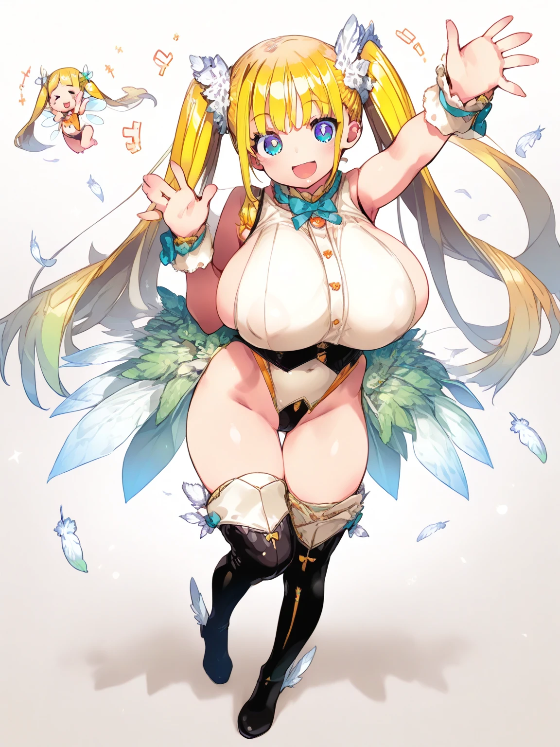 ((Best Quality)), ((Masterpiece)), (detailed), perfect faces, blonde hair, blue eyes, large breast, sexy, cow pattern bra, cow pattern lingerie, cow pattern underwear, cum in pussy, breast milk, angel wings
