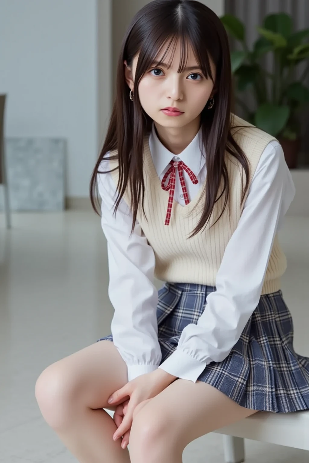 (photorealistic:1.4), best quality, masterpiece, raw 32k photo, (extremely detailed japanese beautiful girl), (extremely detailed eyes:1.2),(baby face), (lolita),(14 years old),(cute face:1.2), ultra-detailed, ultra high res, amazing, BREAK,sitting,
(school uniform:1.5),detailed school girl, (disneyland:1.3), beautiful detailed girl, bangs, cute face, miniskirt,((baggysocks))