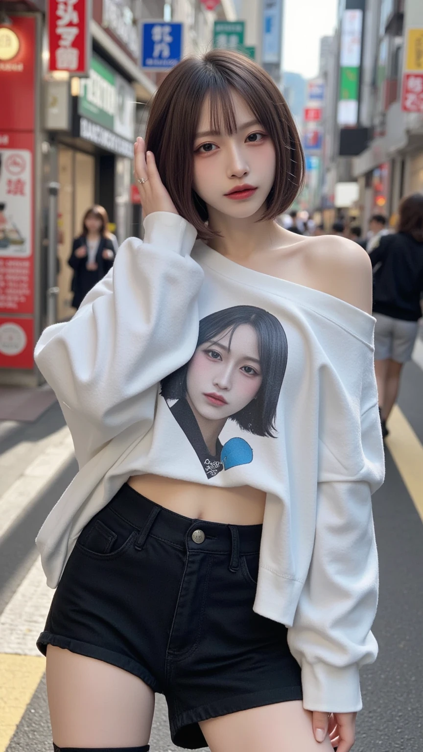 Ulzzang-6500-v1.1,(OriginalPhotographs:1.2), (Photorealistic:1.4), beautiful detailedgirl, Very detailed eyes and face, Beautiful detailed eyes, absurdities, incrediblyabsurdres, hugefilesize, Ultra Verbose, high - resolution, greatly detailed,best qulity,The Masterpiece,((Stylish clothing in a variety of colors)),illutstration,greatly detailed,CG,unified,8k wallpapers,Amazing,finely detailled,The Masterpiece,best qulity,greatly detailed的 CG unified 8k wallpapers,light on face,cinematic lighting, 1girls, 16 years old,Long white hair,Side division,(Large big tits),((No panties)),(bespectacled),(((dynamicpose))),(((sexypose))),(half-body),((White pantyhose)),(((Apricot skirt wrapped around hips))),white blouse shirt