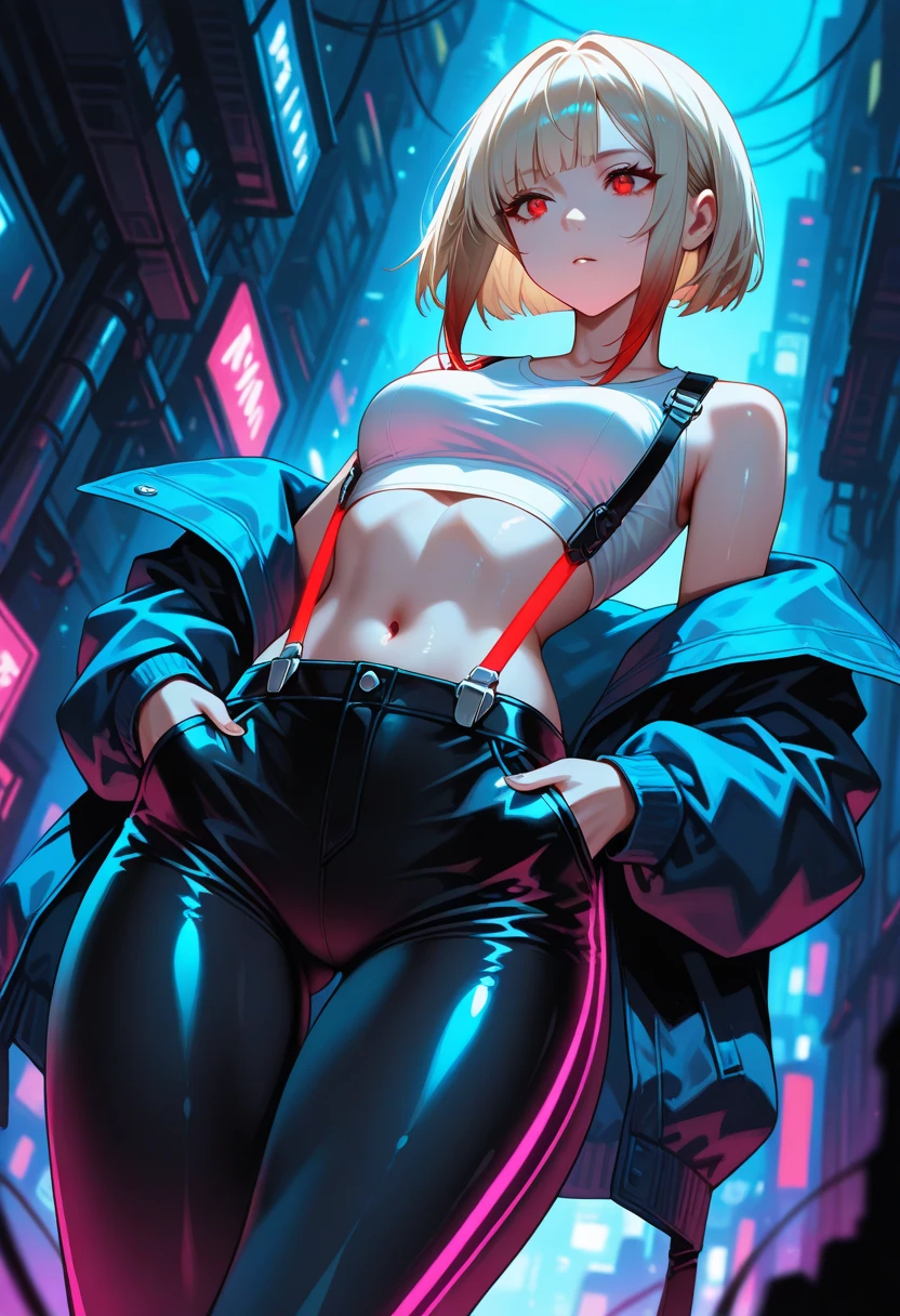 incrsdealwithit sunglasses a very confidant badass arrogant cocky boss bitch attitude ,gwen stacy wearing chunky saggy edgy loose adidas tracksuit dancing in a rave xtc laser rave lights