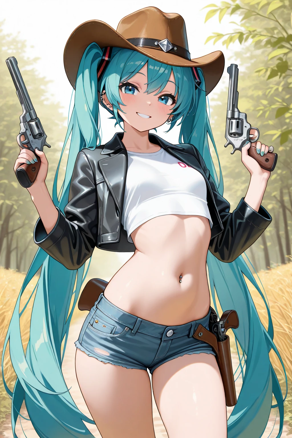 Octane Render、(Hyper-detailing: 1.15)、(Soft light、sharp: 1.2)、photoRealstic、Cute Fantasy Princess、Handgun shooting practice、Fine Pattern Pistol,long boots、ultradetailed eyes、Full Paint、(Floral hair ornament、butterfly hair ornament)、 masutepiece、Anatomically correct、blur、depth of fields