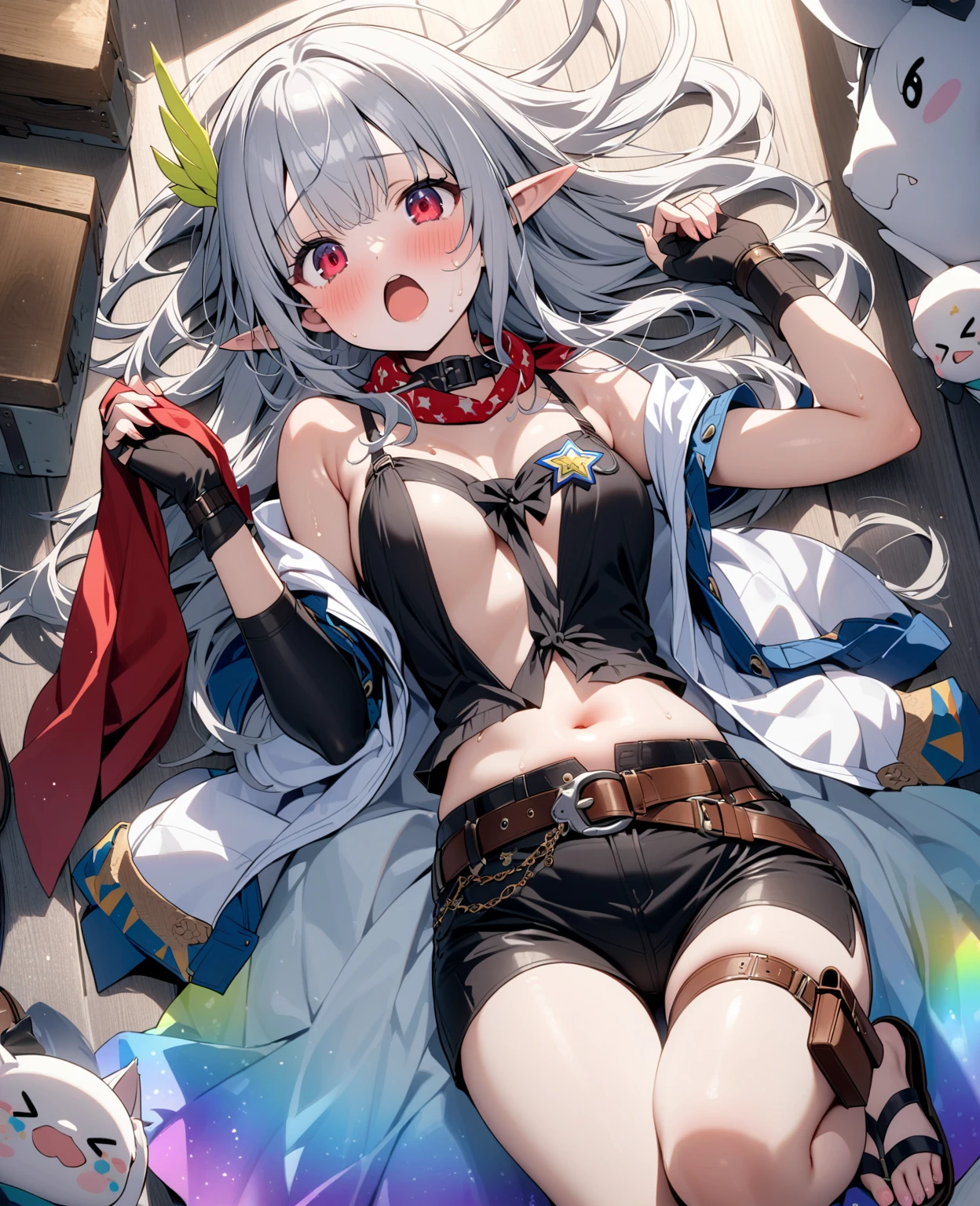 ((masterpiece, best quality, ultra-detailed, high-resolution)), solo, beautiful girl, gleaming eye, perfect eye, age 15, black white gold theme
