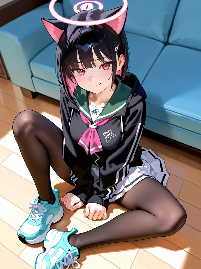(aesthetic, high quality, ultra detailed CG), a blushing Asian girl, cute, short black hair, big cute eyes, "black and white panda theme hoodie", wearing a diaper, Pacifier in mouth, black thigh high socks and tennis shoes, a full body portrait, standing up pose, casual dynamic pose, high key lighting, pastel colors, anime-style, light green bright background.