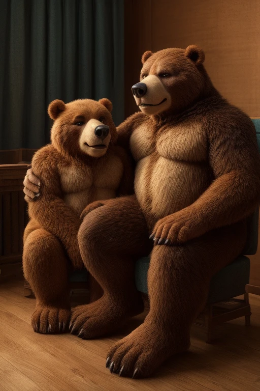 ((Masterpiece)),((Hight quality)),((Hught Detailed)),((Realistic,)) Anime Artistic masterpiece art, Obese muscle bear  (massive obese, strong legs and arms, hairy, incredibly big looking) Long shot photo, Real life, bear (Massive, broad shoulders, strong legs and arms, hairy) Obese muscle citizen (massive obese, strong legs and arms, hairy, incredibly big looking), Anatomy of character, He is a sexual companion standing in a hotel reception dressed only in a sports jockstrap, he drinks a shake that makes his body get bigger and fatter until he breaks his jockstrap and leaves him naked but that likes