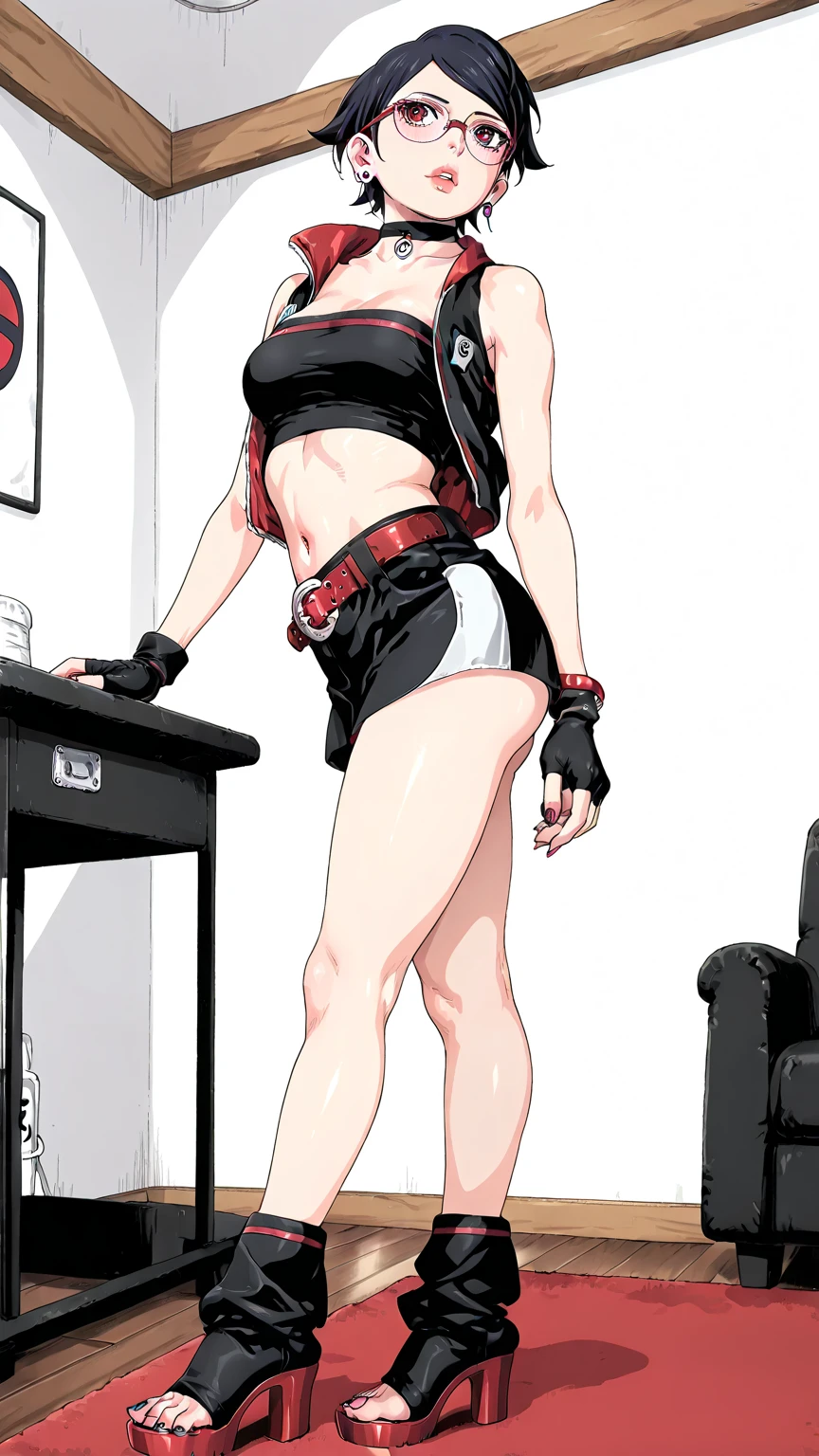 A Female robot is sleeping in the book, spread legs, nude, banzai pose. she wears no dress. She Brown short hair is tied with two big red clothespins, She lifts up the under hem of her white plain dress, leaning over, masterpiece, very short pigtails,brown hair, mature, android, blue eyes, full body figure, Height: 160cm, flushed cheeks, 2020s anime picture, A beautiful robot with short brown hair in two short pigtails held up by two very large huge red clothespins, Uplifting, No NSFW, whole body, barefoot, archaic smile, getting orgasm, 25 years old, sweat bucket.