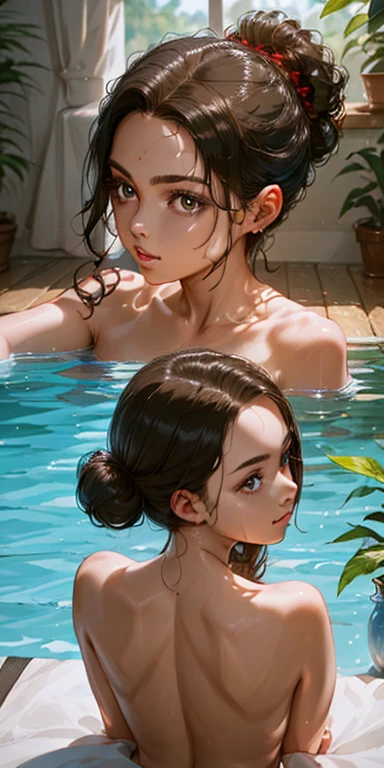(((masterpiece))), (((High resolution))), (((perfect face)))、(((Korean beauty)))、30 years old, (((swimsuit))), ((top quality eyes)), detailed texture, ((high resolution face)), (at the swimming pool), ((Side view))
