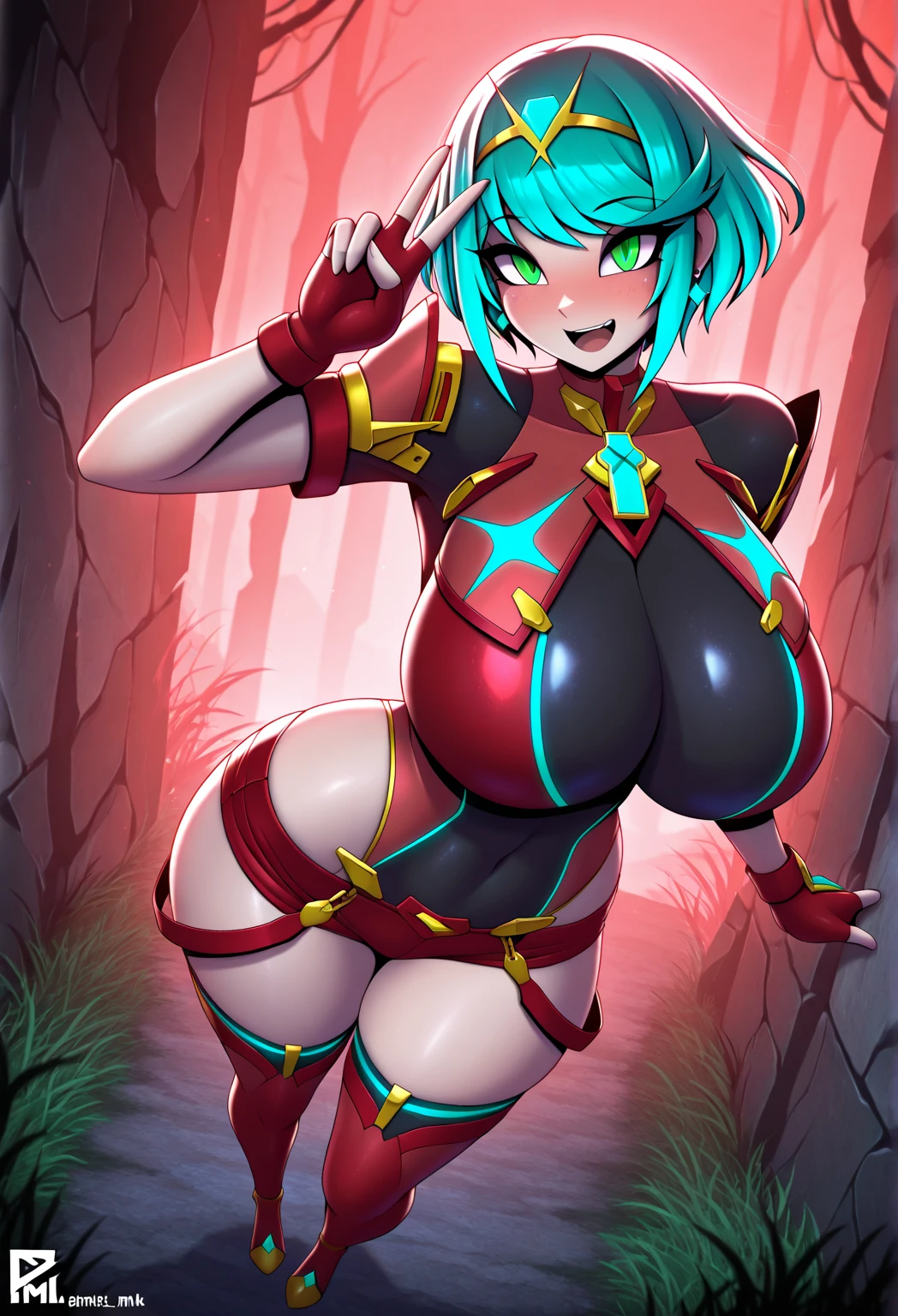 masterpiece,best quality,pyra,\(xenoblade\),xenoblade chronicles \(series\), (xenoblade chronicles 2),1 pregnant girl, armor, bangs, black gloves, breasts, red eyes,earrings, eyelashes, fingerless gloves, floating hair, framed breasts, gem, gloves, hair ornament, headpiece, jewelry, huge breasts, leaning back, third trimester of pregnancy, big pregnant belly, leotard, neon trim, official art, red hair, red shorts, saitou masatsugu, short hair, short shorts, short sleeves, shorts, sidelocks, skin tight, solo,swept bangs, thighhighs, tiara, turtleneck, underbust, vambraces,various pose, unity,8k wallpaper,
