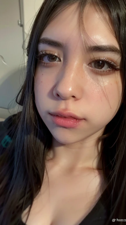 muste piece,Award-winning photo, Extremely detailed, edge orgasm, open your mouth , deeply carved features、Lace lingerie、sharp nose、elongated nostrils、skin shining with sweat、Illumination that emphasizes shiny sweat{realistic nostrils}, black hair、Inside the car、well-shaped chest、dripping sweat,Face shining with sweat、skin shining with sweat、