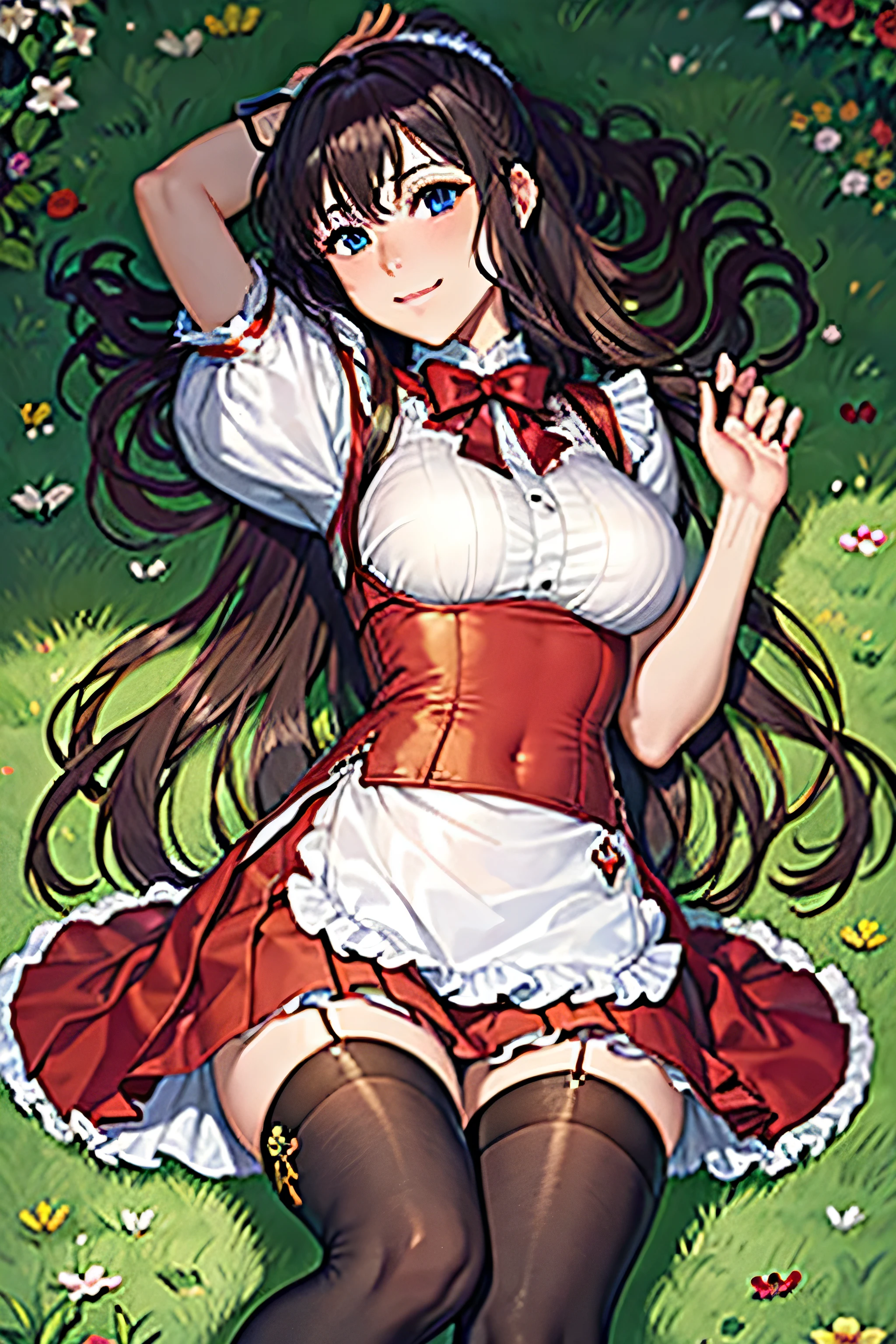 (masterpiece, best quality)
HeroineAmnesiaAnime, 1girl, solo, long hair, looking at viewer, smile, bangs, brown hair, shirt, hair ornament, long sleeves, hat, dress, ribbon, closed mouth, green eyes, jacket, upper body, braid, flower, hair flower, hair bun, star (symbol), black headwear, rose, beret, pink flower, hat flower, pink rose, ((nsfw, , spread leg , sex, show , spread ))(topless, puffy :1.2), (pantyless:1.5), (detailed :1.0),  , uncensored ,, , (close up abdomen:1.0), (stick out groin, legs up:0.4), (on_back:0.7), hands up, cowboy shot,,(spread_legs:1.2), (detailed :1.2), adult , uncensored , (wide spread :1.3), (widen to the limit:1.4),, vaginal opening, , , , dynamic angle, (())
