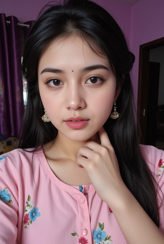 photograph of a woman, 30 year-old woman,  Indian,  with accurate face, Image of a,Raised sexy,((Indian beauty)),((((比基尼)))),((((cleavage)))),((((Bigchest)))),