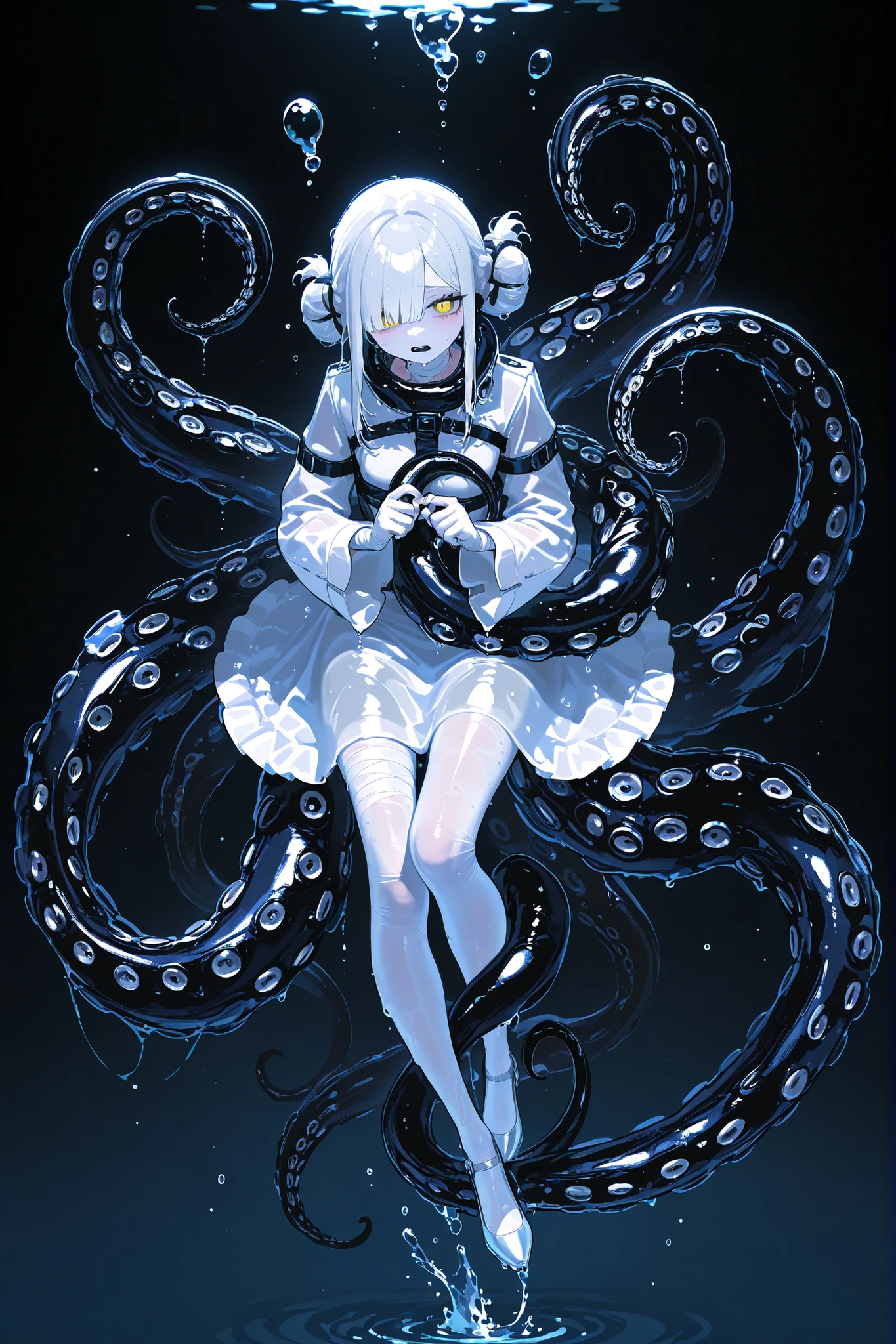 An octopus penetrating an underaged lady who can’t stop yelling « yamete »
