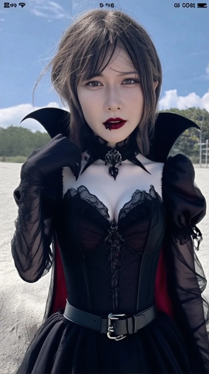 gothic style，selling，The Demons，finger her mouth，Big breast anime，Succubi，one of the beauty