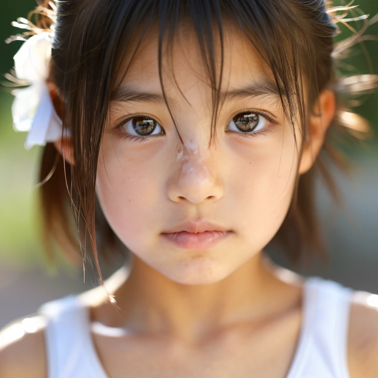 one Japanese beautiful girl, (a beauty 12 years oldの少女, Delicate girl:1.3), (12 years old:1.3),Angry expression，Photograph from the knee up，
break, (A shirt that shows through nakedness:1.3),
break, Very fine grain definition, (Symmetrical eyes:1.3),
break, (School changing room, Outdoor:1.3), 
break, Small breasts, Black Hair,  12 years oldの美少女,
break, (Eye and facial details:1.0),
break, (masterpiece, Highest quality, Super detailed, Detailed face, 8k)