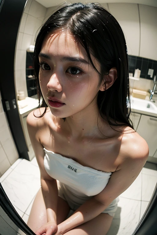 (best quality:1.2), masterpiece, Realistic, (Photo of a beautiful Japanese idol 12 years old woman:1.2), (Gaunt:1.3), (((Very flat chest:1.4))), ((Baby Face)), (Wearing a sleeveless shirt), ((Show your sweaty armpits))), More about super smelly armpits, ((There are a lot of wrinkles under the armpits:1.4)), She has skin that sweats easily, ((Armpits are wet and shiny with sweat)), ((Upper Body)), Hold on to the railing of a train, Show your armpits, (Inside the train:1.3), (Crowded train:1.3)