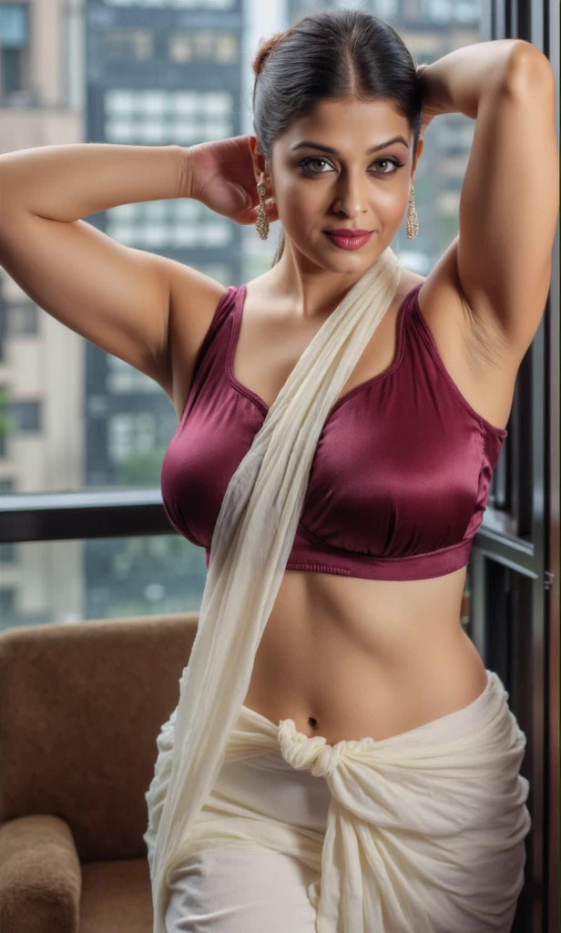 50yo mature MILF Anushka Shetty,((best quality)), ((masterpiece)), ((realistic)), eye kajal, eye liner, mascara, light red lips, curvy hot mommy figure, sensual Beauty, provoking body, extreme sweat, sweat soaked skin, slight stretch marks, alluring figure, bulging figure, thick charming lady, curvy, thick navel, full figured woman, eye kajal, massive breast, full body, styled hair, pierced eyes, female face,royal aura, trend on artstation , sharp focus, studio photo, intricate detail, very detailed, detailed eye, illustration, very detailed, sharp focus, digital render, professional, 4k