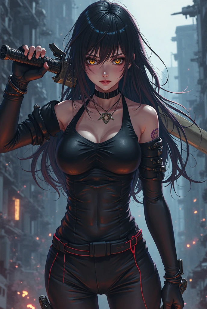 (best quality,ultra-detailed),A lifeless body inserted with two katanas,killer(sexy 19-year-old elf girl)leaning on the corpse dressed as a ninja,killer gaze(intensely furious eyes),dark mysterious background,smokey atmosphere,exquisite attention to blood details,sharp focus on the swords,deadly stance,studio lighting,vivid colors,bokeh,photorealistic,horror,sharp shadows,faint moonlight,cold-toned color palette,gritty and intense lighting effects.