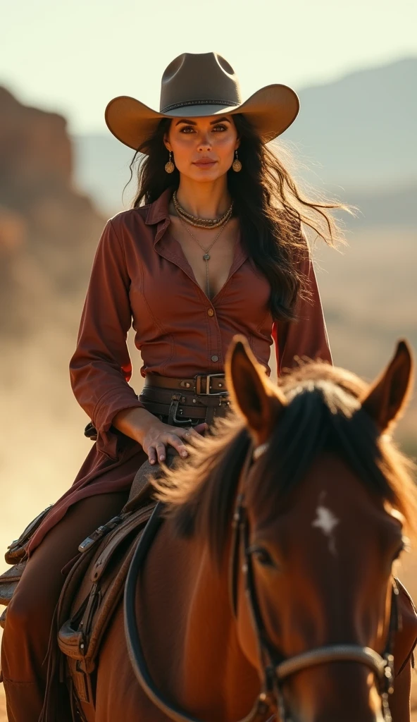 cute obese emma watson as cute obese 37 year old british woman with girlfriend riding in saddle on camel in pin up vintage minidress in mountains , show in the saddle close up show top view
