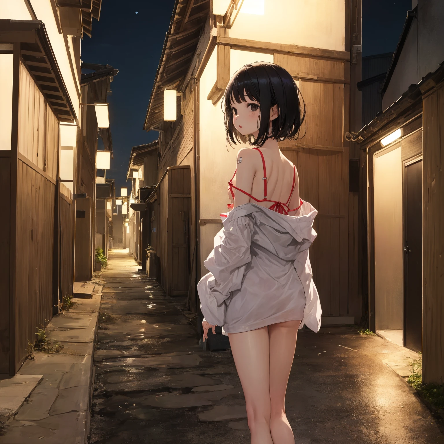 (masterpiece、Highest quality)、(日本のUnsanitary and dim地下街、Night view、Poor Street、girl3People and above、Street lamp、lure、Showing Boobs)、(美しいNight view)、(Standing Bar、Showa style、Japan favelas、Old and dirty hot spring town)、(stage)、(middle School girls3People and above、Full nudity、Pussy、smile、fun)、((Unsanitary and dim))、Shady Red Light District、shaved ice、Sale of drinks、(stage)、smile、Happy schoolchildren、Perfect Anatomy