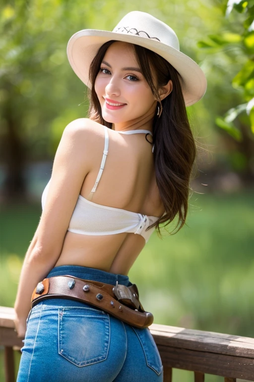 (Highly detailed body、Highly detailed face、highest quality:1.2)、woman、Looking at the audience、Cowboy Shot、