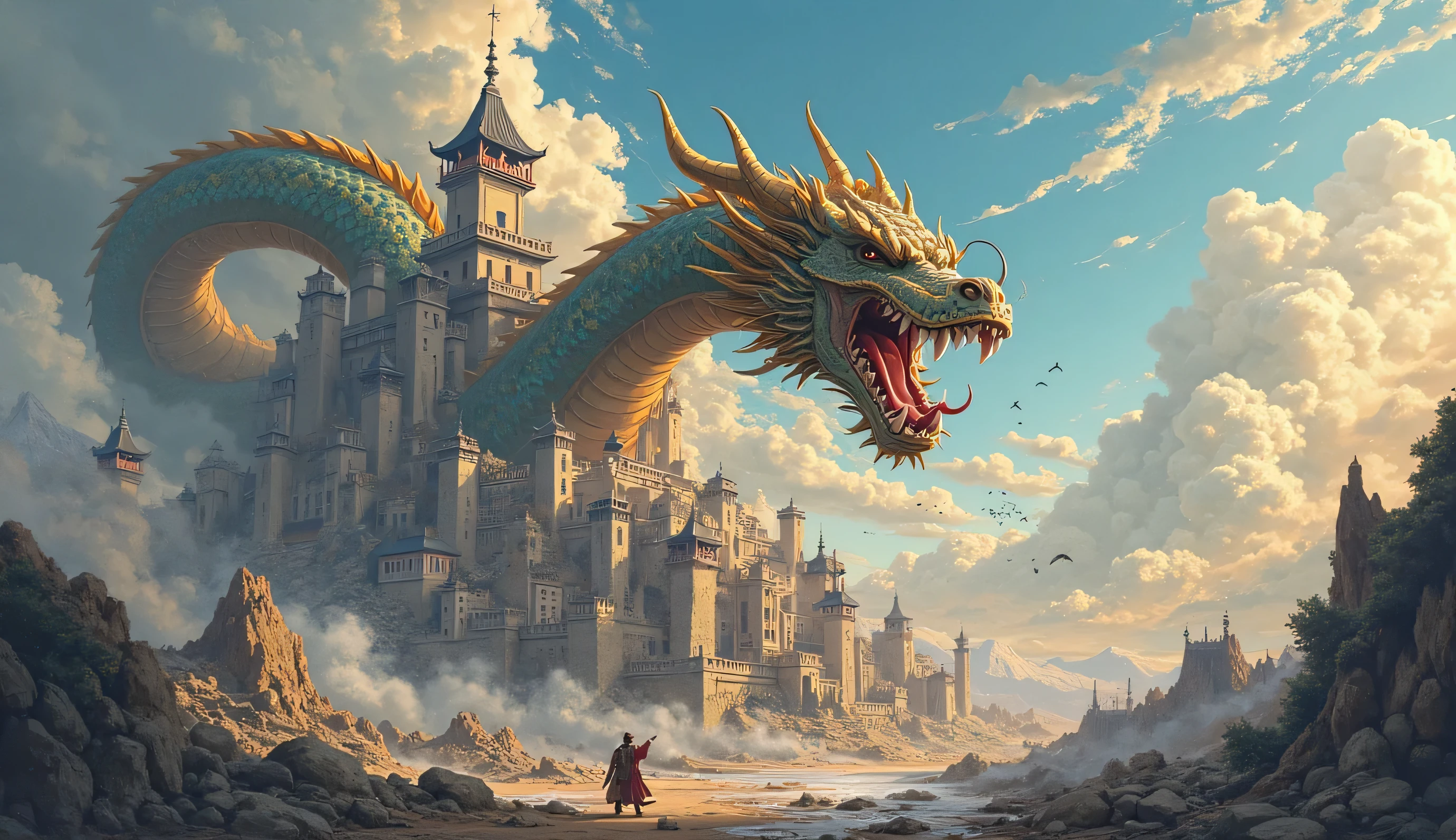 behemoth, big monster, sauropod or a giant three-horned bull, armored body, typical of deserts, ((best qualityer, extreme quality, Masterpiece artwork)), realisitic

