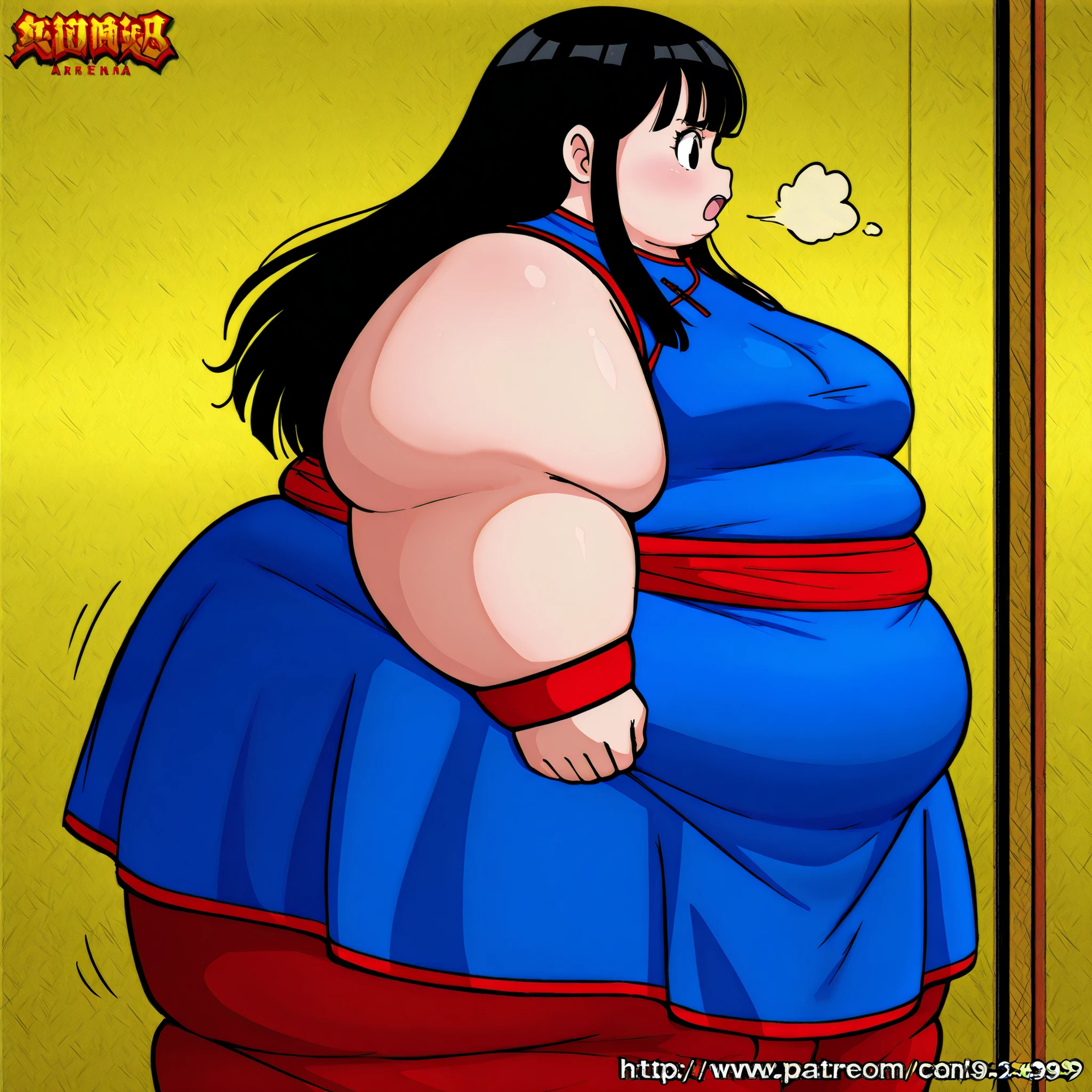 morbidly obese old indian aunty screaming in pain from overeating, very tight kurta, extremely wide body, ussbbw, very gigantic very fat swollen pot belly, small breasts, her big belly is heavier than 200 kg, pregnant with octuplets, resting hands on big belly, in extreme pain from overeating, she is moaning and cringing, she is screaming in excruciating pain from overeating, she is tightly scrunching her face, burping