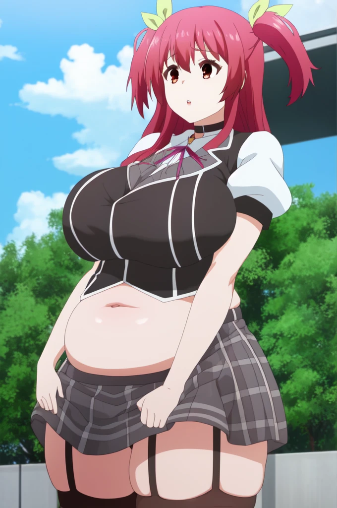 Raphtalia fat, force feed, obese, fat, fatter, round, rotund, red devil clothes, overeating, stuffed raccoon, evil suit, massive fat, huge fat, glutton, gluttony, gluttonous, voracious, force feeding, fat food, fat belt, buttons, belt exploded, belt unbuckle, belt stuffing, obese belt, shortstackbt, inmobile, nena, demon, sucubbus, breast, clothes's neck, insatiable