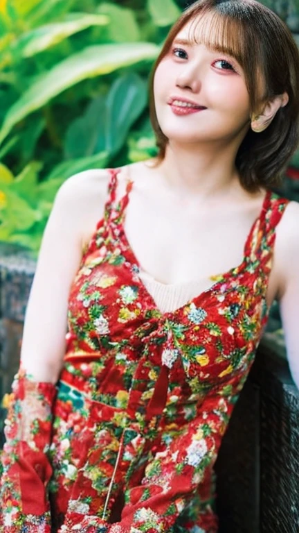 ​masterpiece, top-quality, full bodyesbian, Solo, bangss, aunty, Saggy udder, eyebrows visible through hair, gradation hair, Grinning,Staring at the viewer, Strong gaze, a smile, 独奏, flower petals,diagrams, (magazine:1.3), Fashionable, femele, with a vibrant, outfits, the pose, the front, Colorful, Dynamic, Background with, element, self-assured, expresive, ngel, statement, accessorized, It's bold, captures the attention, titles, stylish, It's catchy, The large, Impressive, moderno, Trendy, focus, lo fashion, ((top-quality、8K分辨率、Master masterpiece、Portrait:1.3)), Photorealsitic, 35㎜ film, 1 Japan Woman, Beautie, Wavy Hair, Wrinkles at the corners of the eyes, Plump body, ((slip、panties on :1.5)) , top-quality, ​masterpiece, hight resolution, Original, highly detailed wallpaper, Viewer's Perspective, Solo, portlate, (Perfect litthing), 73 years old, Mature Woman Body Set, Exposing , showing teeth, Staring at this, Floral background, undergarment, (Mature), Wrinkles at the corners of the eyes, Ultra-realistic, Natural Skin, Natural hair color, {{A MILF}},