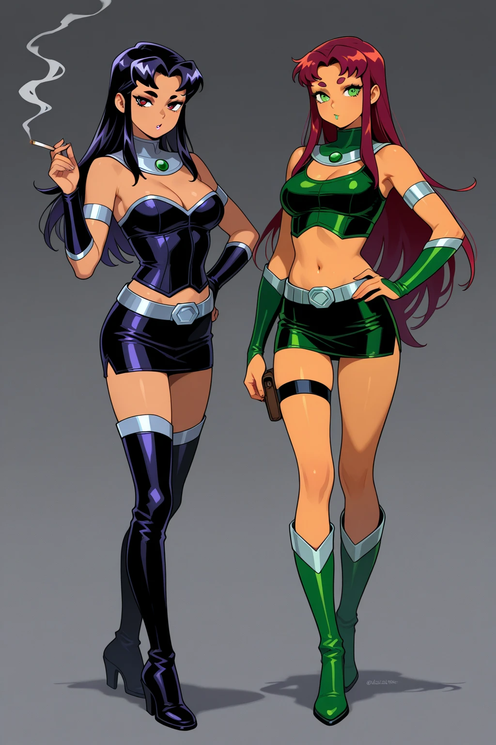 Gianna Michaels, Female original character reference sheet adoptable, redhead, green eyes,