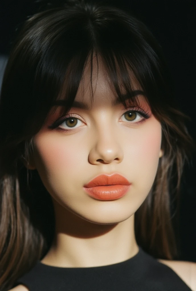 Cute Asian Woman,22 years old,short and stylish hairstyle,calm and natural expression,Yellowish Asian Skin,realistic skin texture,Outdoors,Strong Backlight at 14:00,Deep Shadows and Highlights,Smooth bokeh,Depth,medium format 6x6 film-like aesthetics,Black Frame Frame,Cinematic,high resolution,High Quality,extreme detail,Professional