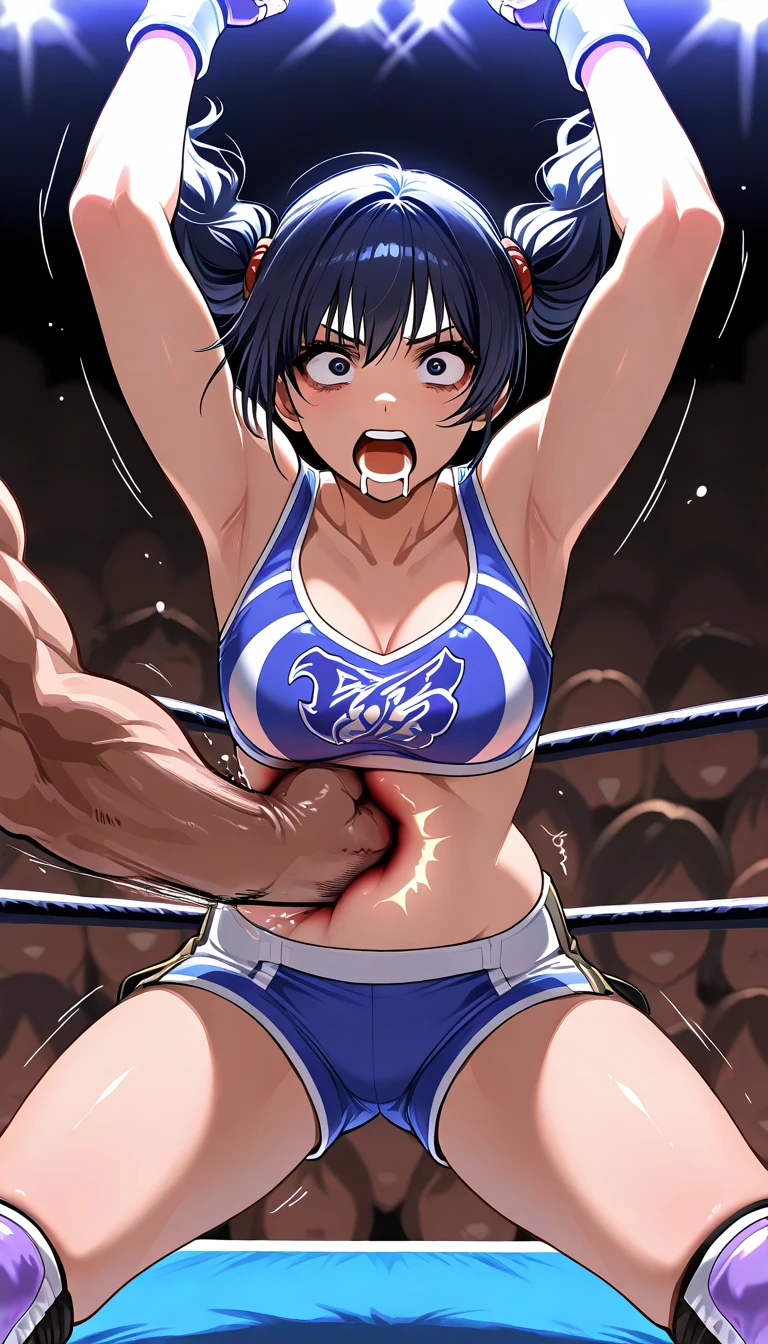 Two beautiful idol mixed martial artists having sex in the ring。Sweat。muscle。six pack。naked。Breast milk sprayed from the nipple。Spraying squirt from the crotch。Climax。acme。ecstasy。pleasure。Cowgirl。