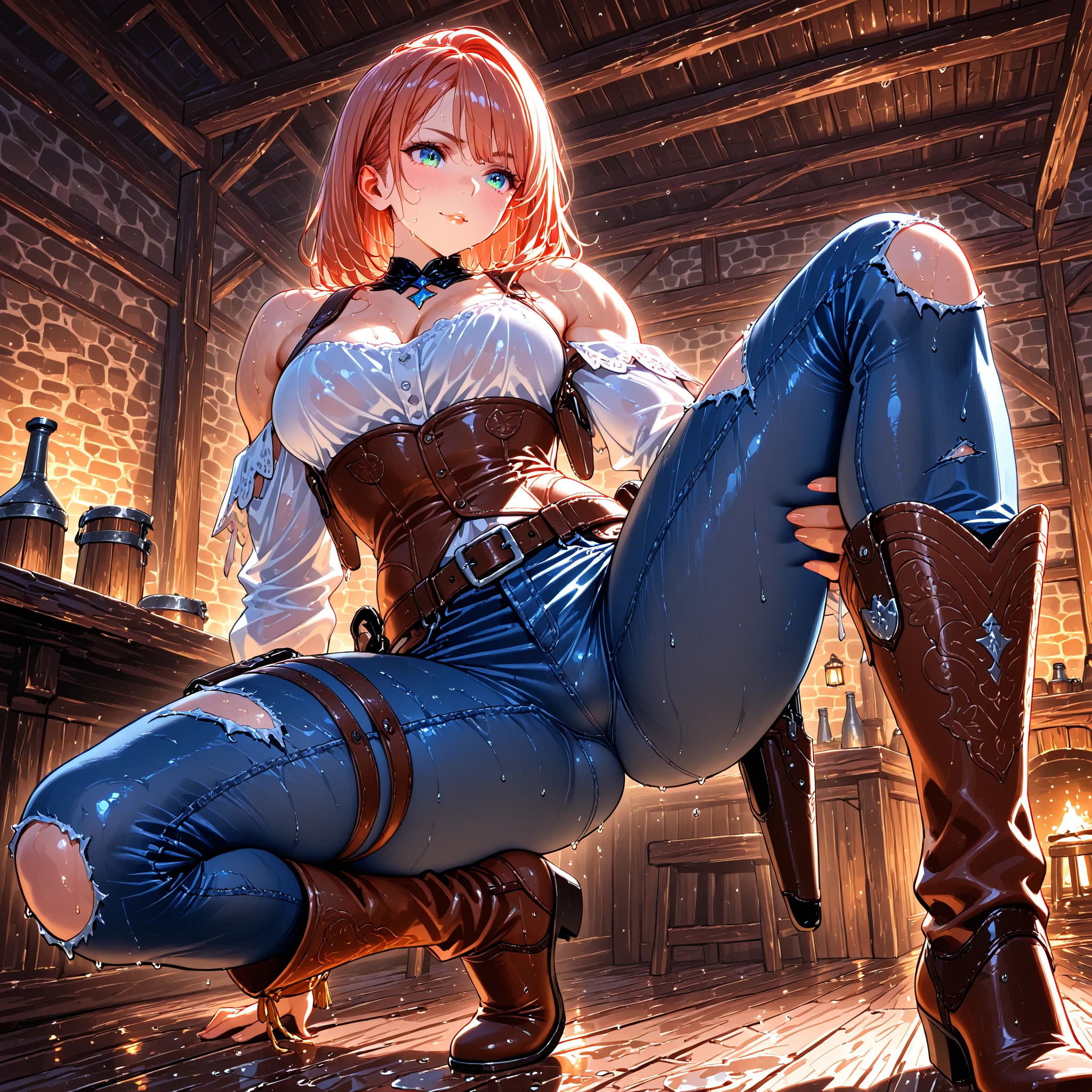 (score_9, score_8_up, score_7_up:1.6), (ai-generated:1.6), (Maximize Detail Slider:1.6), (Insanely Detailed:1.2), (EasyNegativeV2:1.6), (source_realism:1.6), (very aesthetic:2.0), BRAKE sex, (getting from behind:2.0), xayah \(league of legends\), red hair, yellow eyes, fox ears, long hair, hoodie, (panties pull:1.8), panties down, bent over, balcony, skirt, whore, lust, anus, (leering moaning:2.8), puckered lips, penis, vaginal, fucking, (interracial:1.8), (deep penetration:1.8), uncensored, (toned thighs:1.9), (seductive buttocks:1.4), (makeup:1.2), (rear view:1.6), beautiful cinematic light, shallow depth of field, photographed on a Hasselblad X1D II 50c, 200mm f/2.8 cine lens, sharp focus, cinestill 800T, (highly detailed, intricately detailed), HDR, 8k, cinematic film still from [jungle|sunset], from behind, big ass.