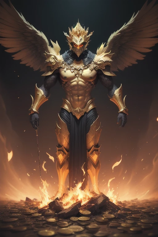 (high quality), photorealistic, (oil painting)
jewelry, (solo),
(dynamic pose), towards right, ((hell gate)), fire, hell landscape, (the underworld), (dark landscape),
anubis, egyptian jackal headed god, anthro, muscular, (holding golden scales), dynamic pose, cinematic, (dramatic camera angle), golden armor:0.2, black & gold cape, (good anatomy), (good proportions), award winning, masterpiece, centered, --auto --s2