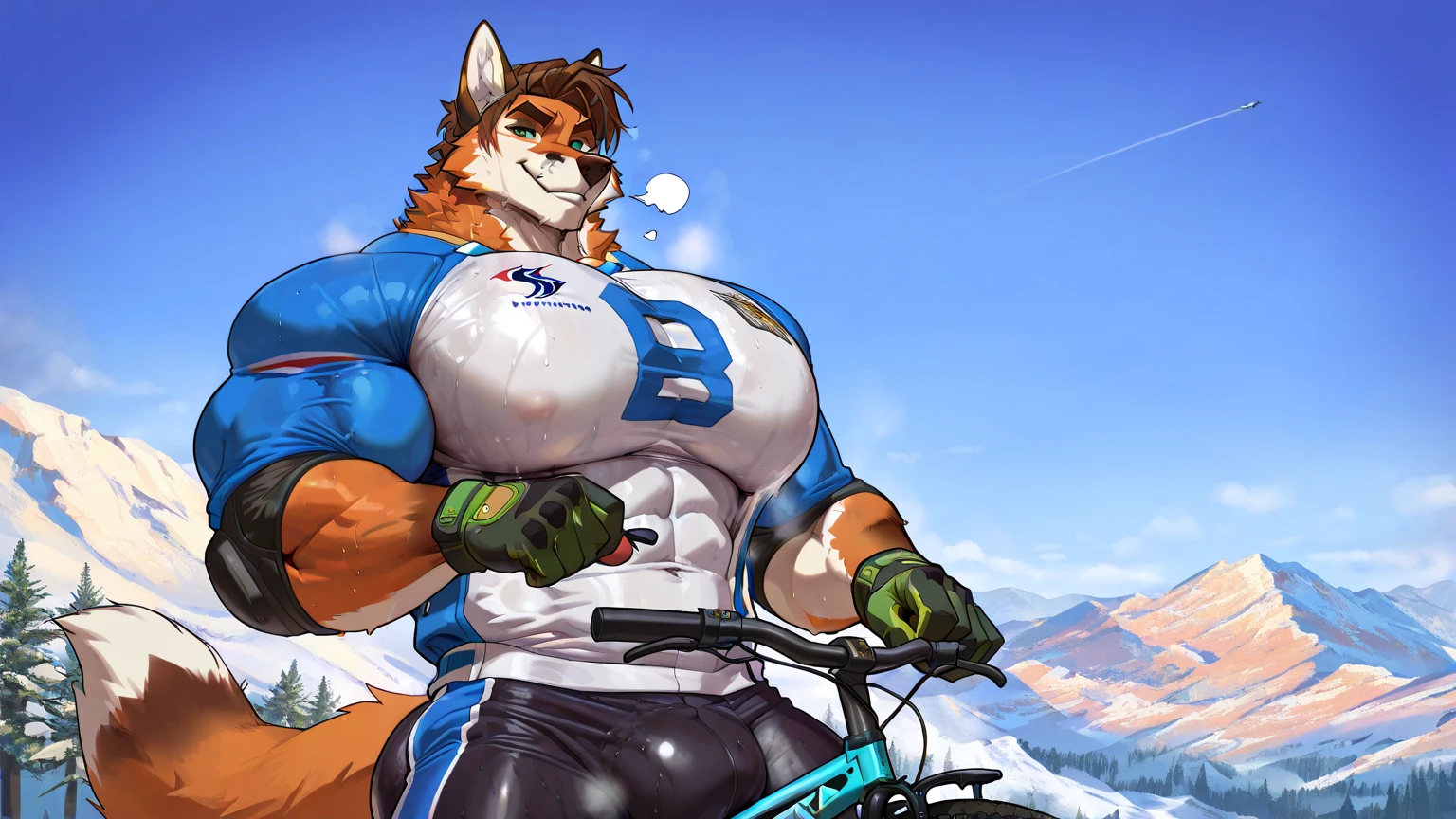 4K IMAGE, ULTRA DETAILED, HIGH RES,WOLF WEARING MOTOGP RACING SUIT(FULL-GEARS), (UHD OUTFIT), standing cum, show really big dick(rock-hard), ultra detailed dick in 4k, handjob(PERFECT-CUMSHOT), (ERECT DICK), (CUM-ALOT), delicious-CUM, STILL DICK HARD, MOANING FACE, VERY HORNY, more-cum on image